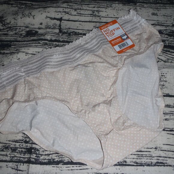 Warner's Size 10 No Muffin Top Microfiber With Lace Hipster Panty NWT 5609J - Picture 1 of 3